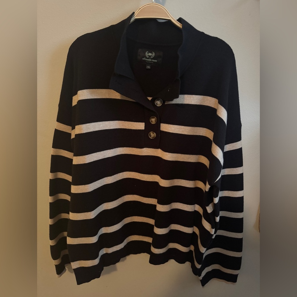 EllandEmm Striped Women's Sweater - Size 2XL